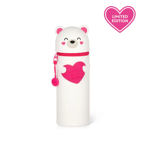 Trousse en silicone - ours coeur