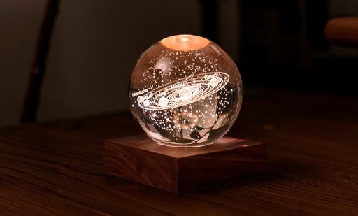 Lampe cristal - Système solaire - Gingko